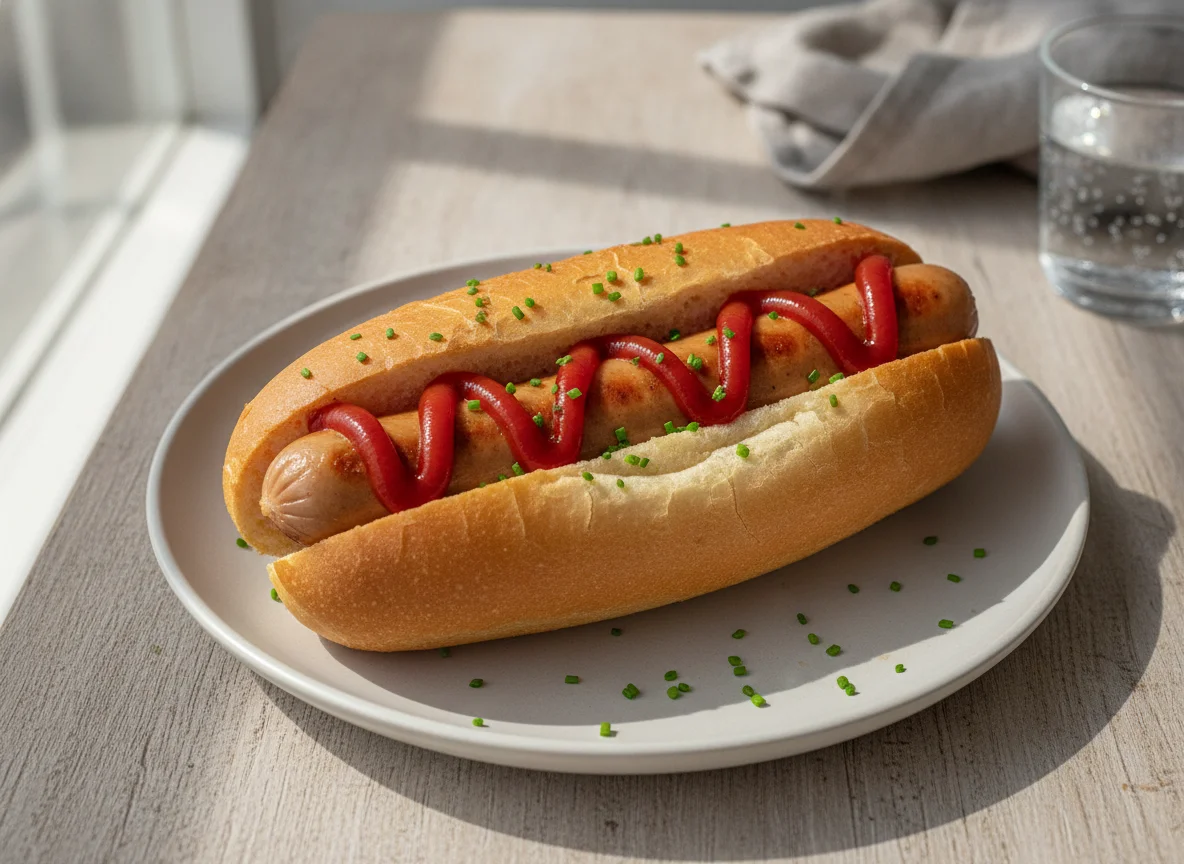 Hot Dog mit Ketchup photo