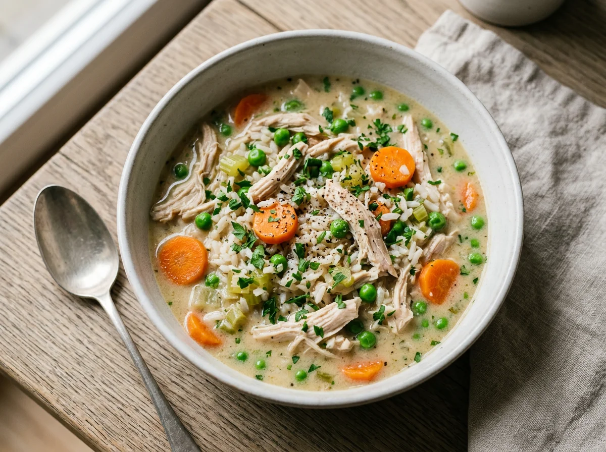 Hühnereintopf mit Reis und Gemüse photo