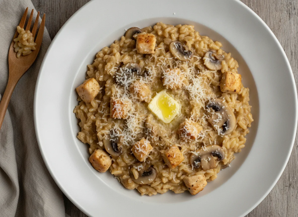 Hühner-Pilz-Risotto photo