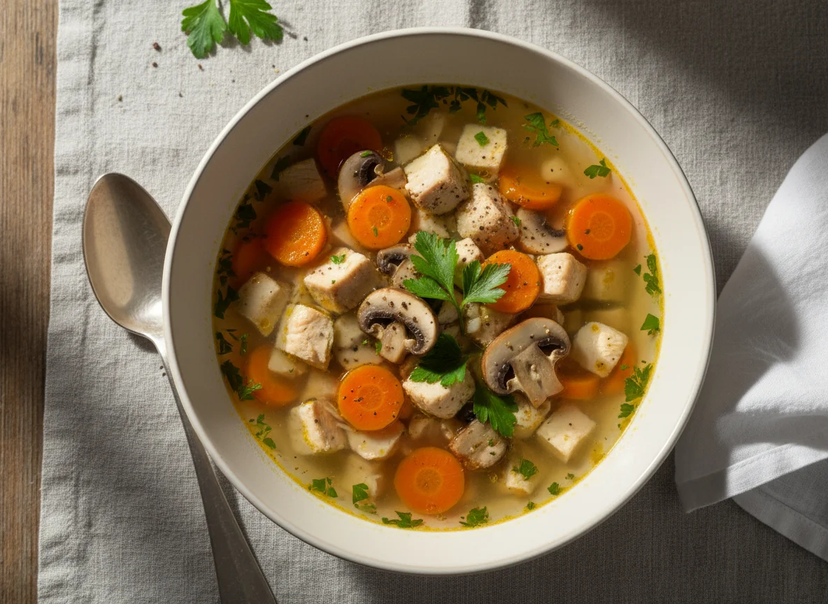 Hühner-Pilz-Suppe photo