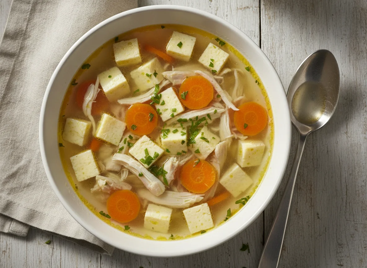 Hühnersuppe mit Eierstich photo