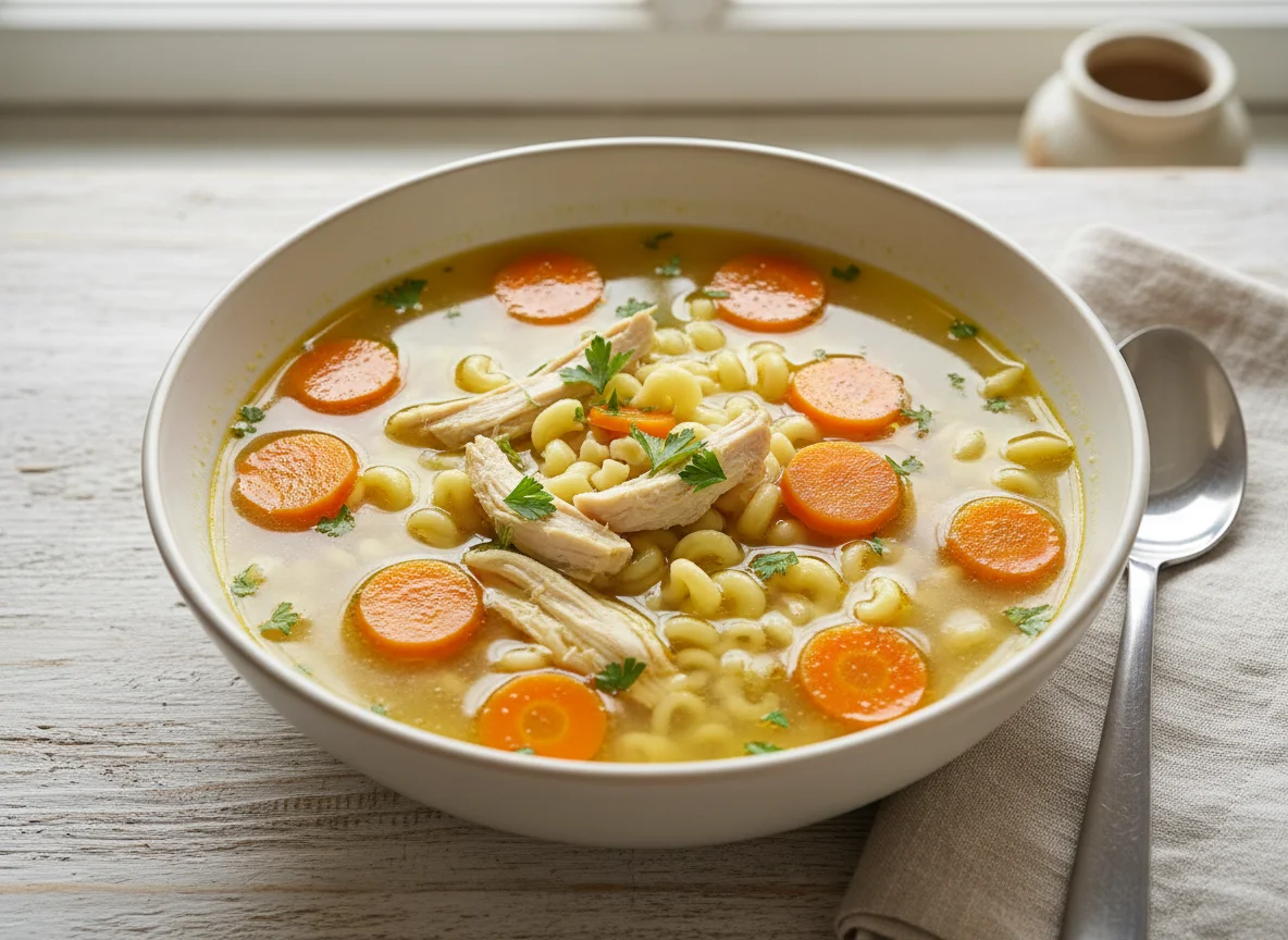 Hühnersuppe mit Einlage photo