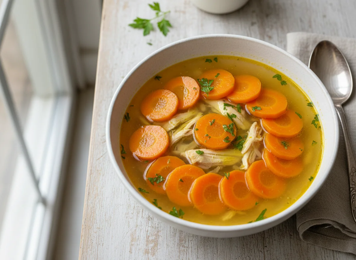 Hühnersuppe mit Karotten photo