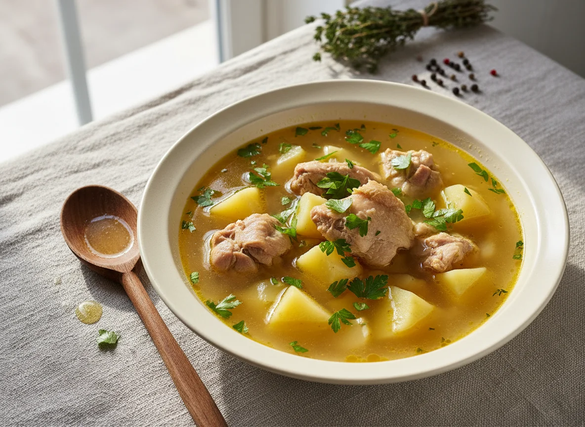 Hühnersuppe mit Kartoffeln photo