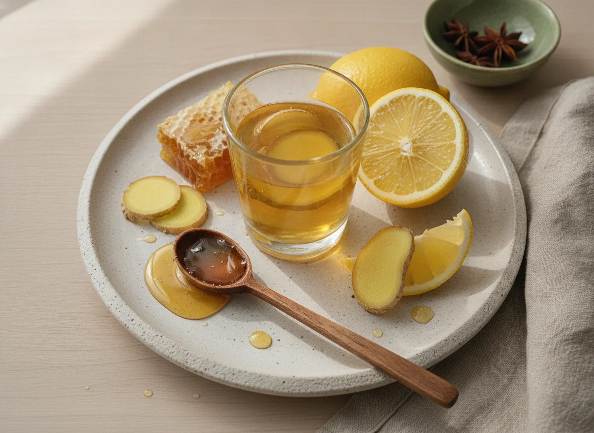 Ingwer Zitronen Honig Shot photo