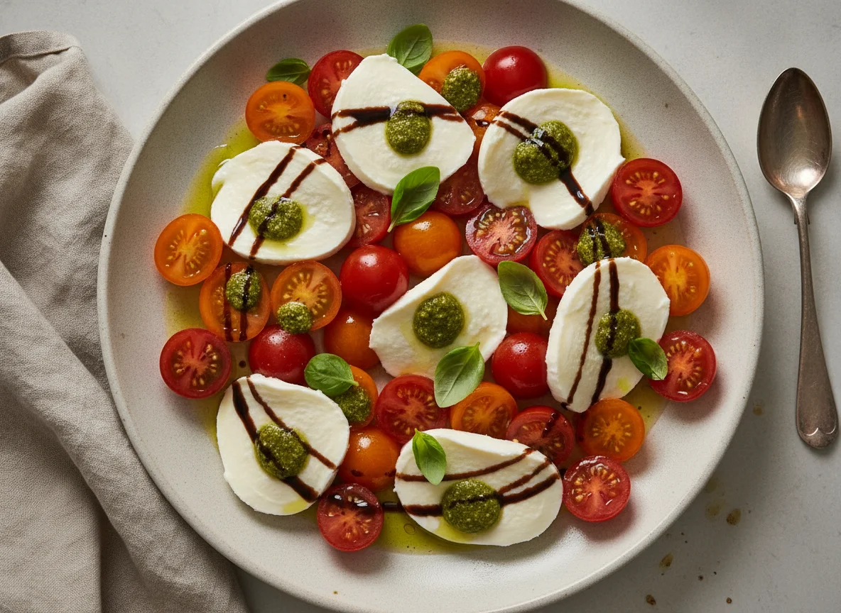 Insalata Caprese mit Balsamico-Glace photo