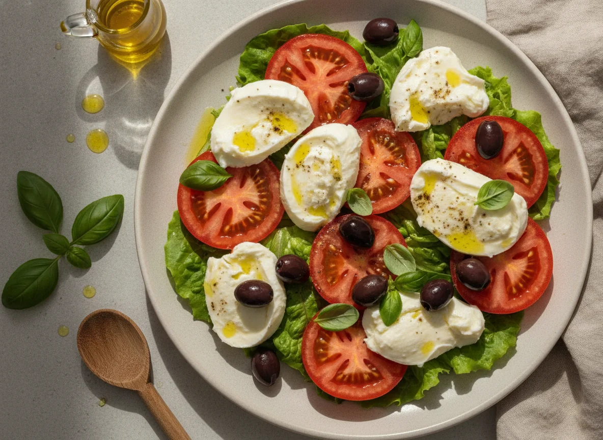 Insalata Caprese mit Oliven photo