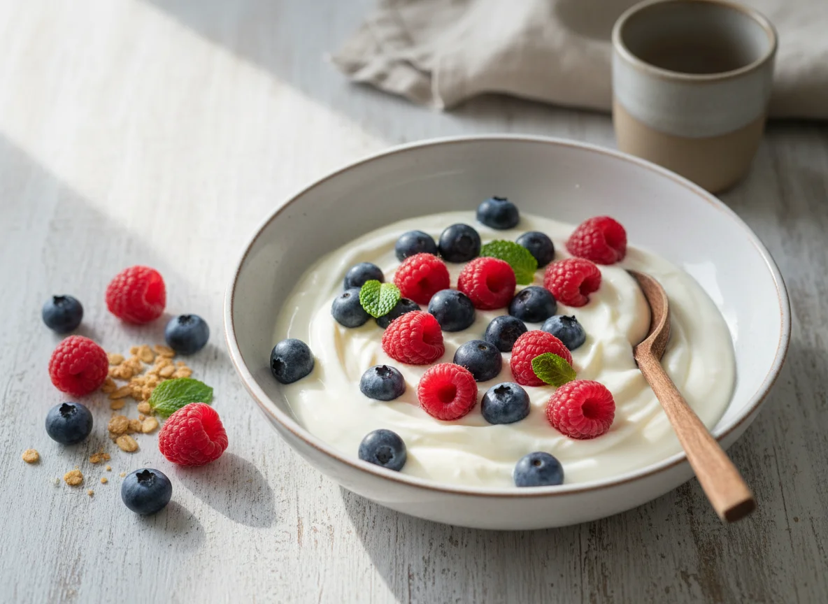Joghurt mit Beeren photo