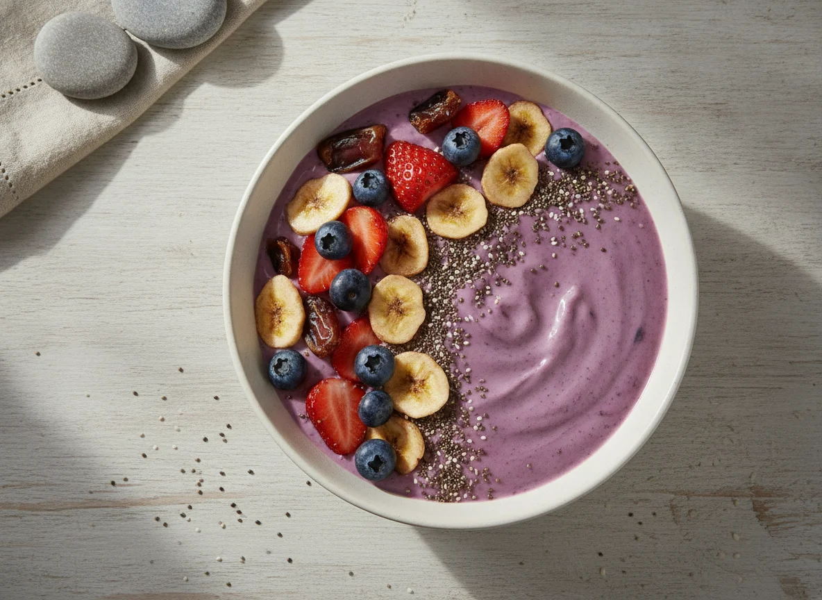 Joghurt-Bowl mit Früchten und Chiasamen photo
