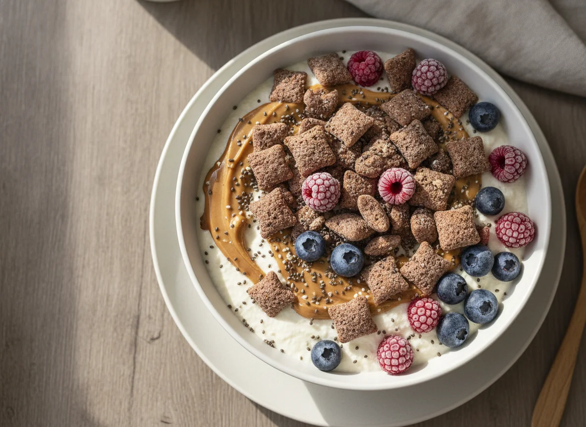 Joghurt/Quark mit Beeren und Müsli photo