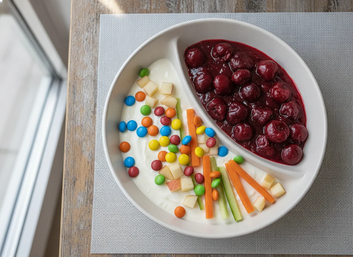 Jogurt mit der Ecke Kirsche photo