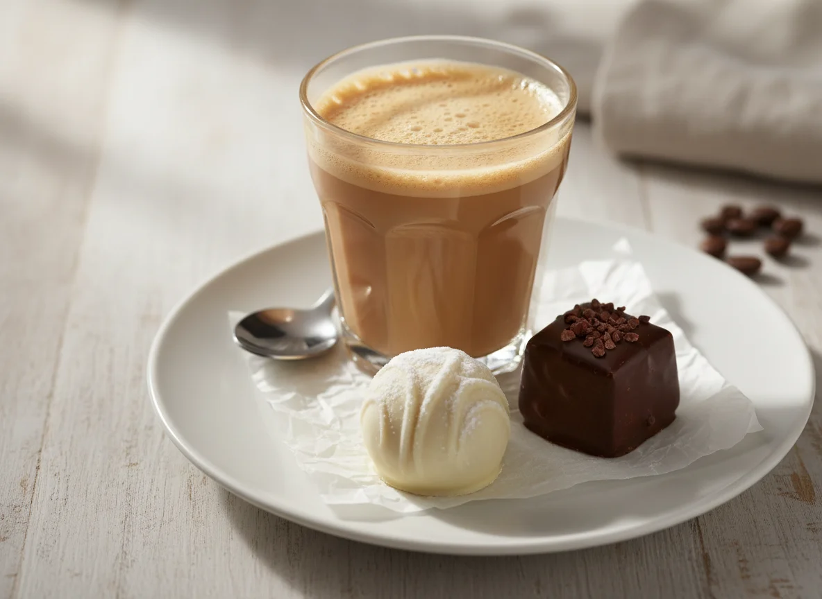 Kaffee und Pralinen photo