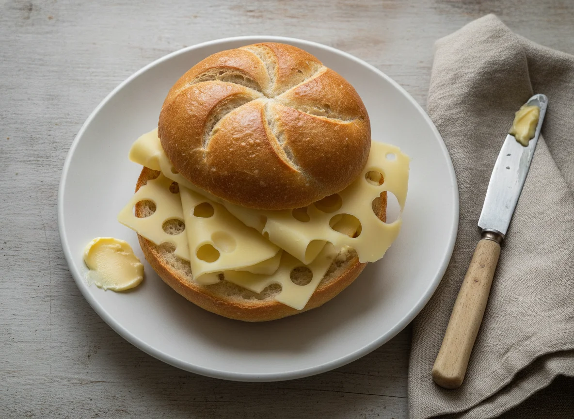 Kaisersemmel mit Käse photo