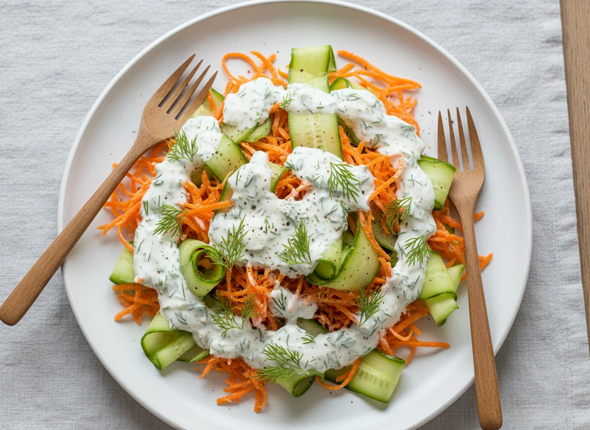 Karotten- und Gurkensalat photo