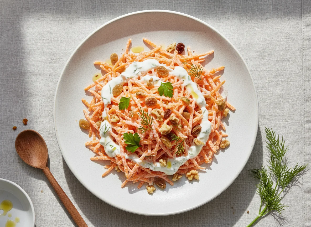 Karottensalat mit Joghurt-Dressing photo