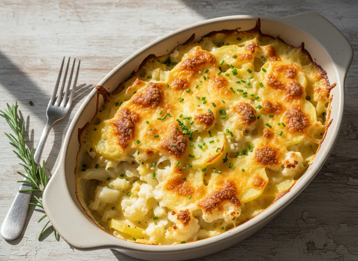Kartoffel-Blumenkohl-Gratin photo