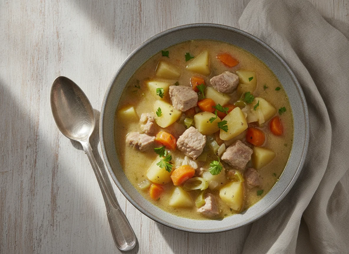 Kartoffeleintopf mit Fleisch photo