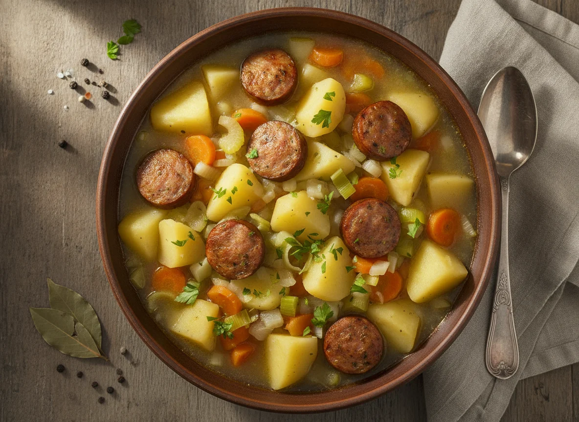 Kartoffeleintopf mit Mettwurst photo