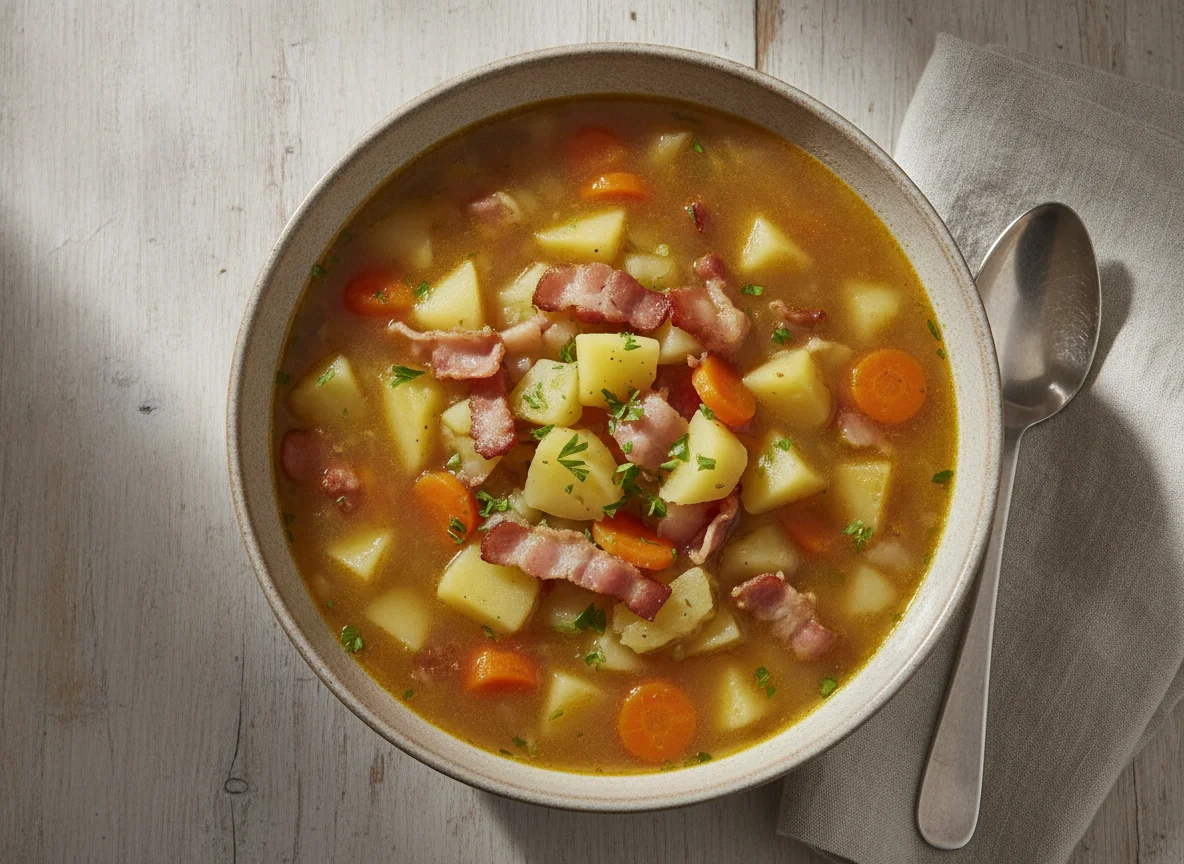 Kartoffeleintopf mit Speck photo