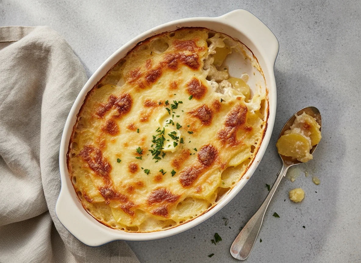 Kartoffelgratin mit Käsekruste photo