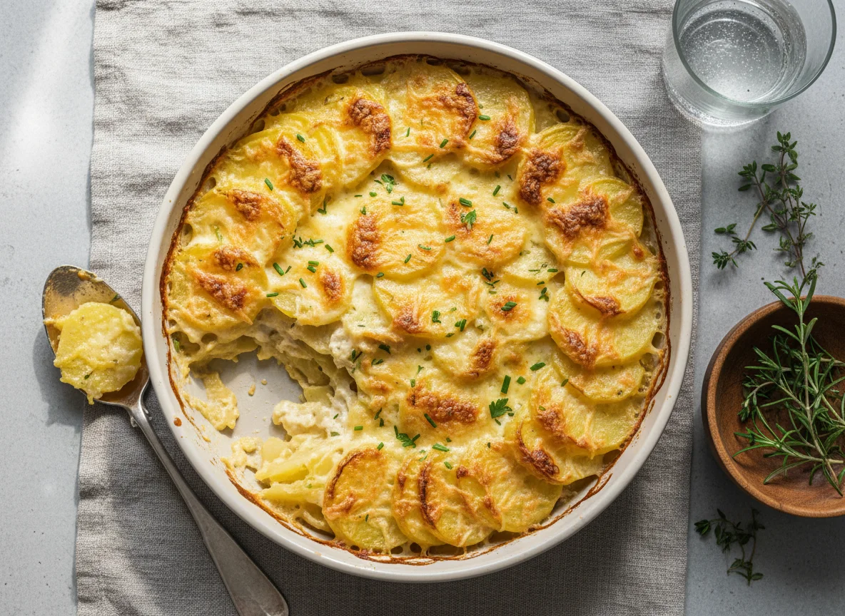 Kartoffelgratin mit Käse-Sahne-Sauce photo