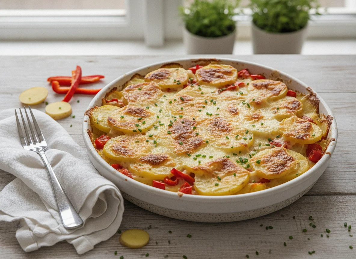 Kartoffelgratin mit Paprika photo
