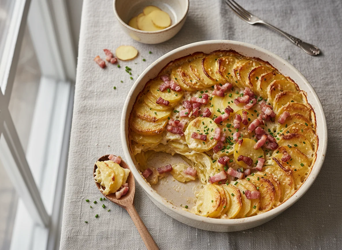 Kartoffelgratin mit Speck photo