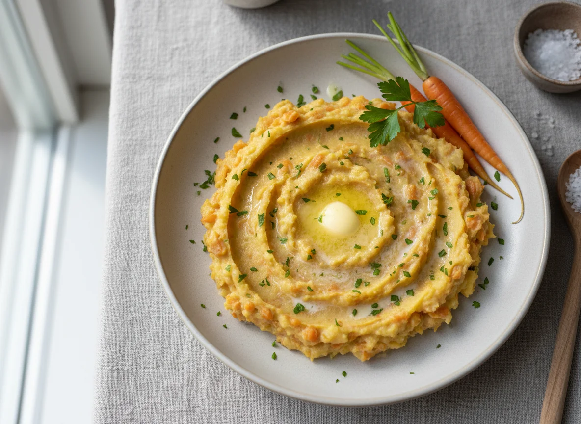 Kartoffel-Karotten-Püree photo