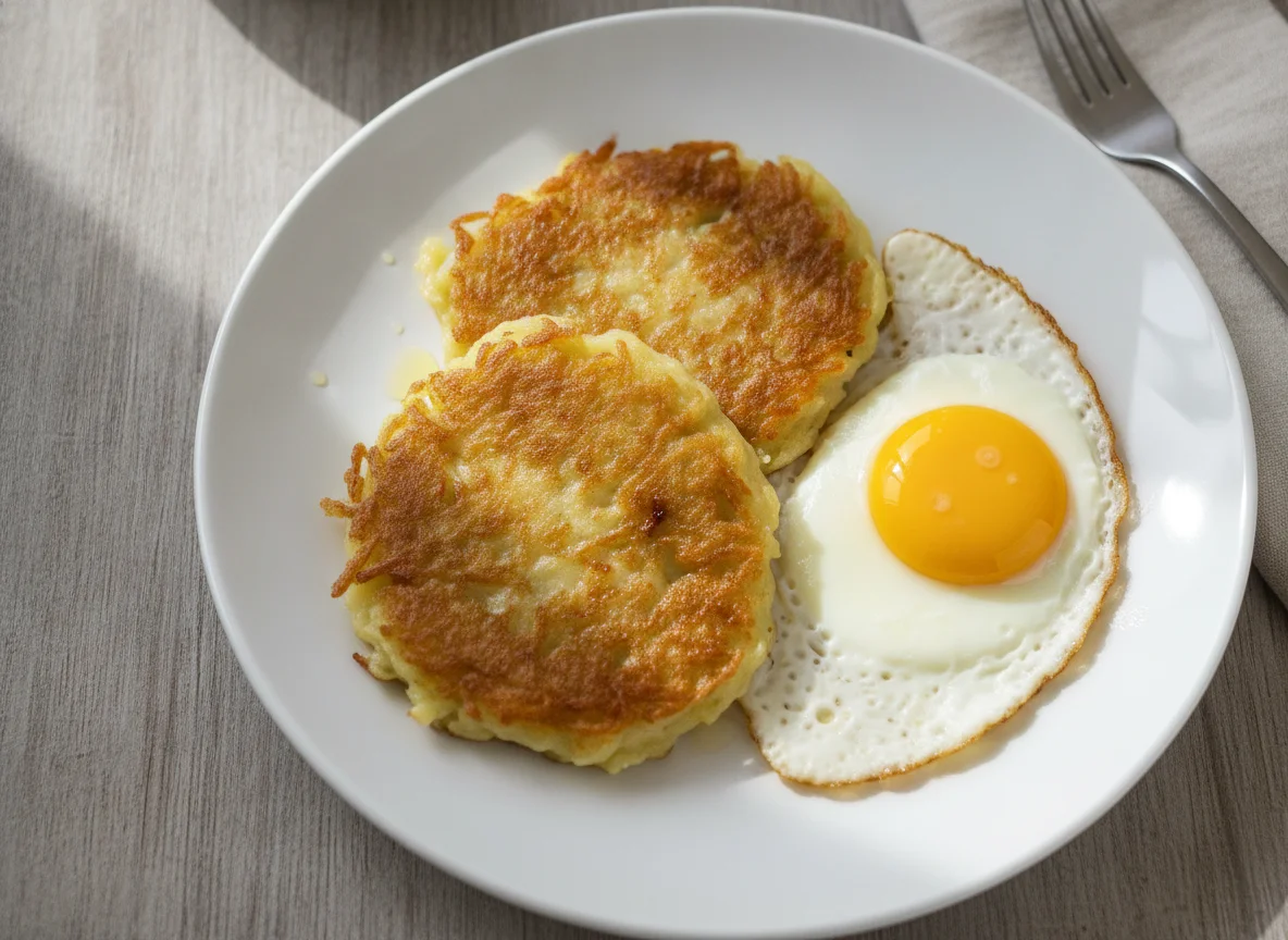 Kartoffelpuffer mit Spiegelei photo