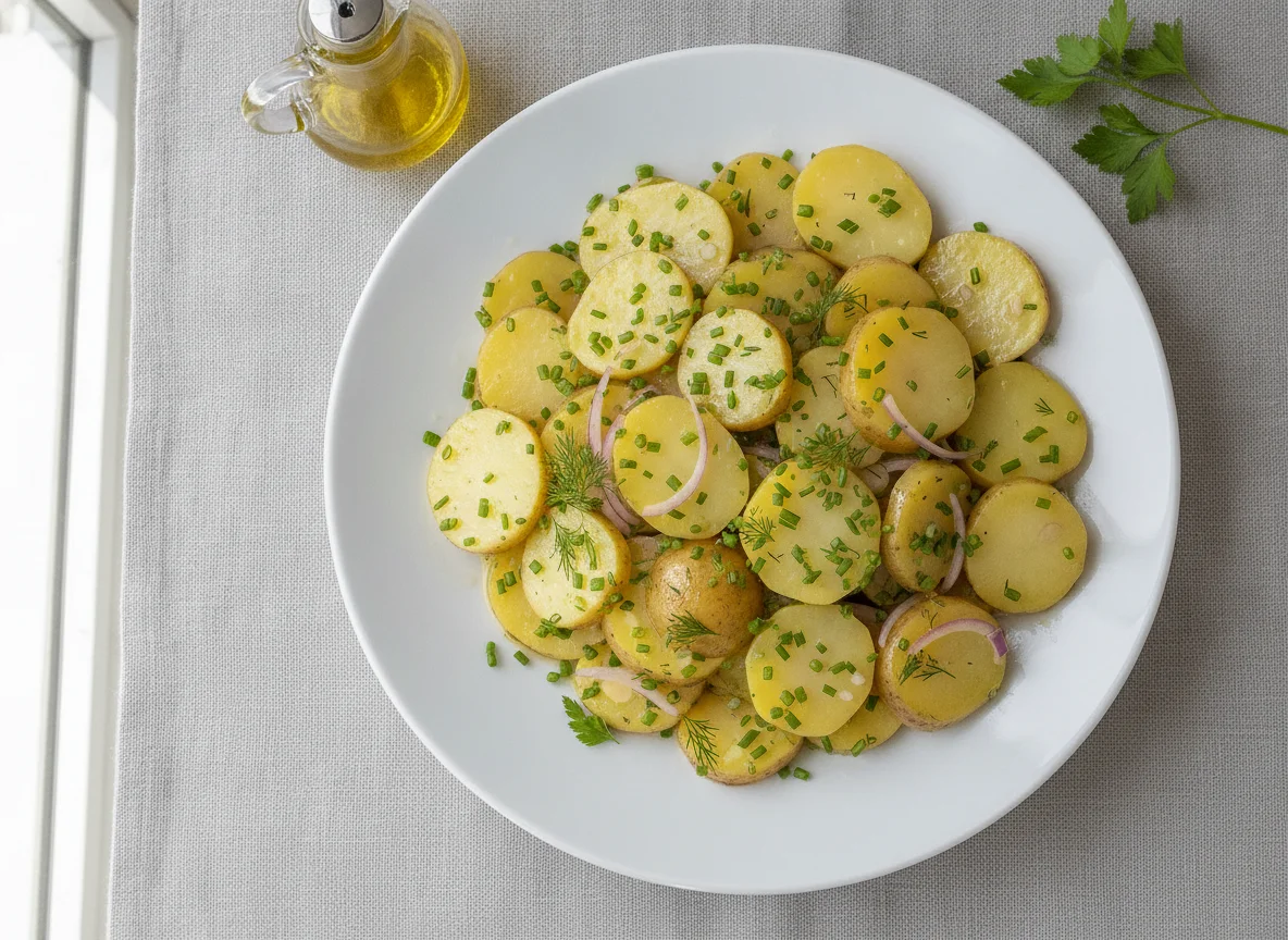 Kartoffelsalat mit Essig-Öl-Dressing photo