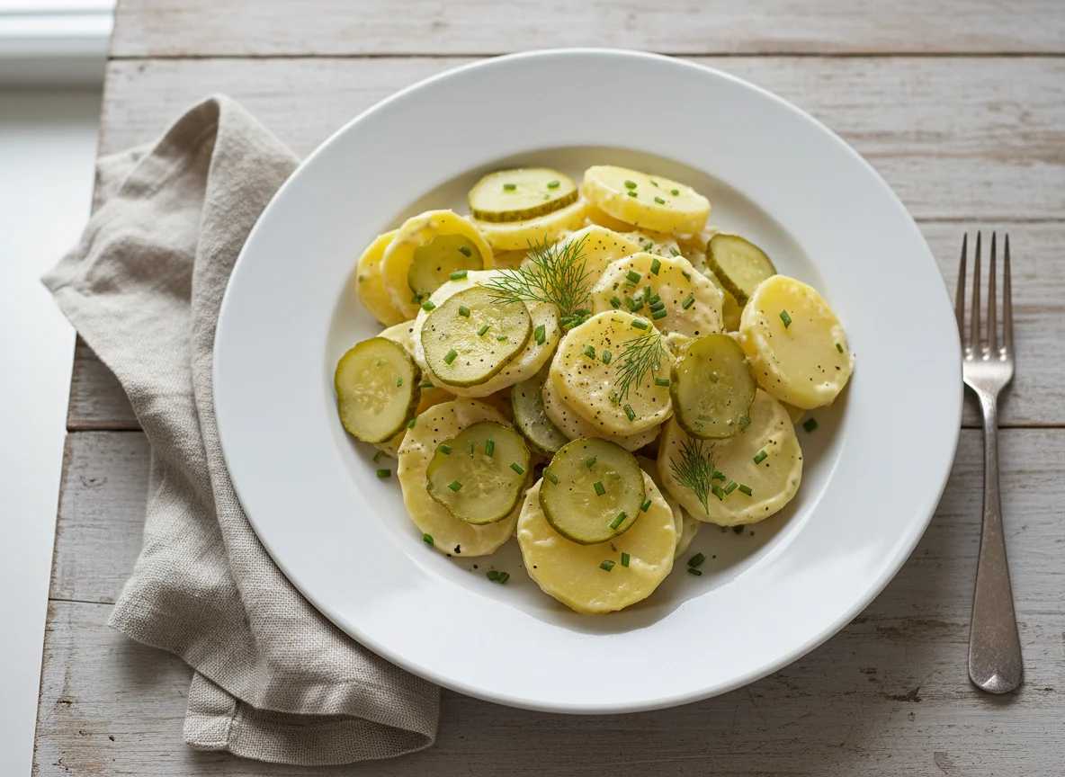 Kartoffelsalat mit Gurken photo