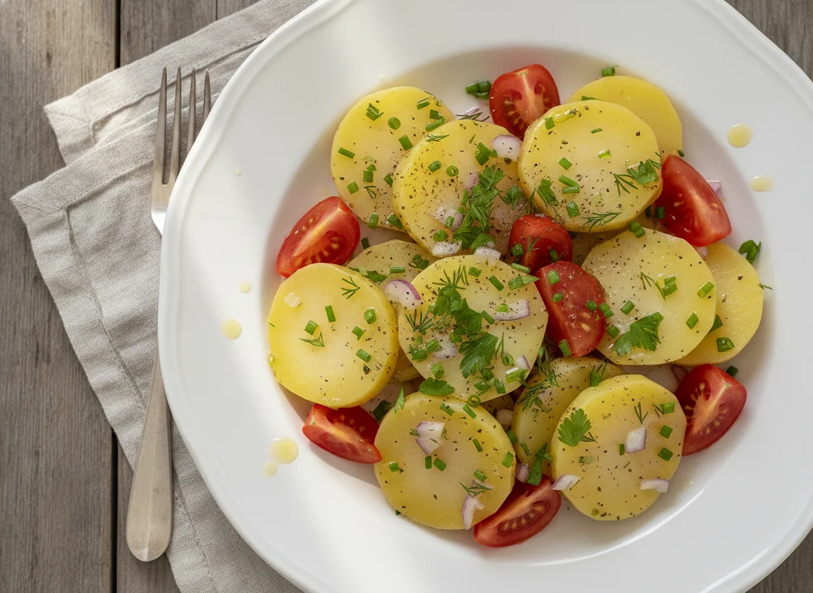 Kartoffelsalat mit Tomaten photo