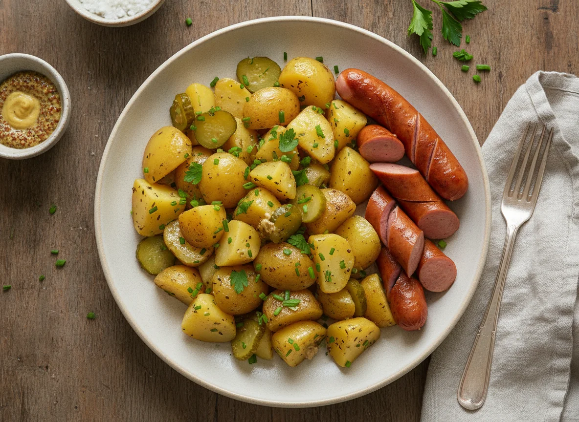 Kartoffelsalat mit Wiener Würstchen photo