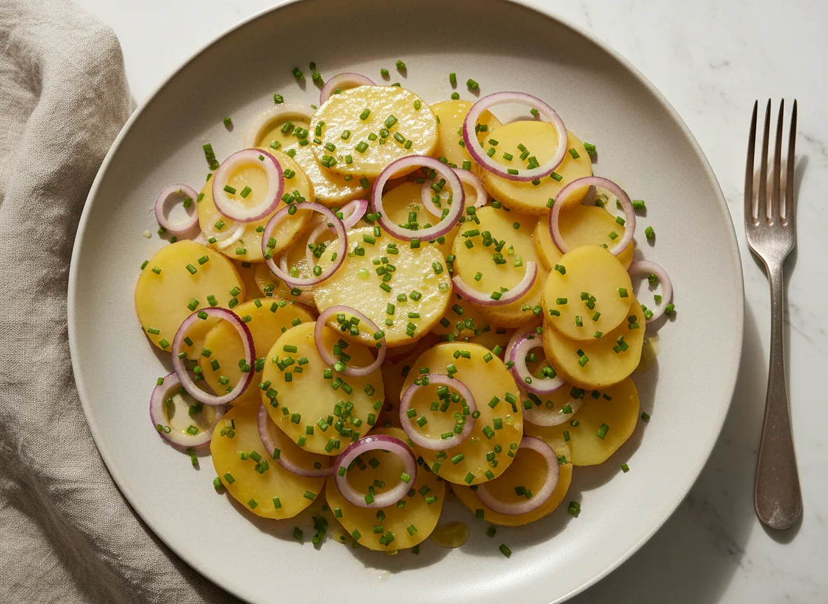 Kartoffelsalat mit Zwiebeln photo