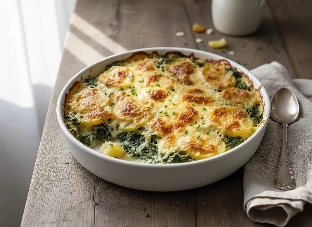 Kartoffel-Spinat-Gratin photo