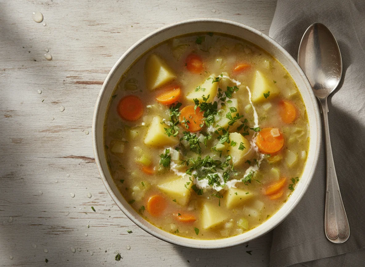 Kartoffelsuppe mit Gemüse photo