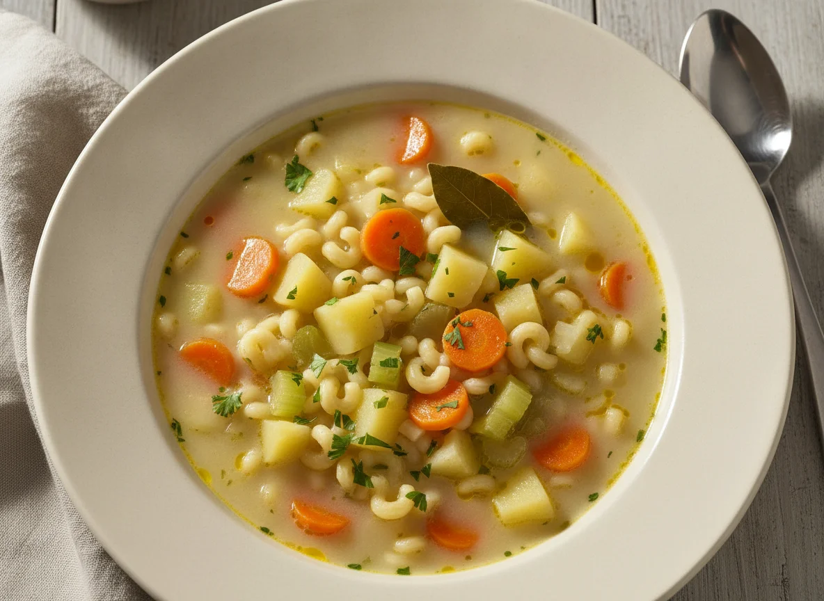 Kartoffelsuppe mit Nudeln photo