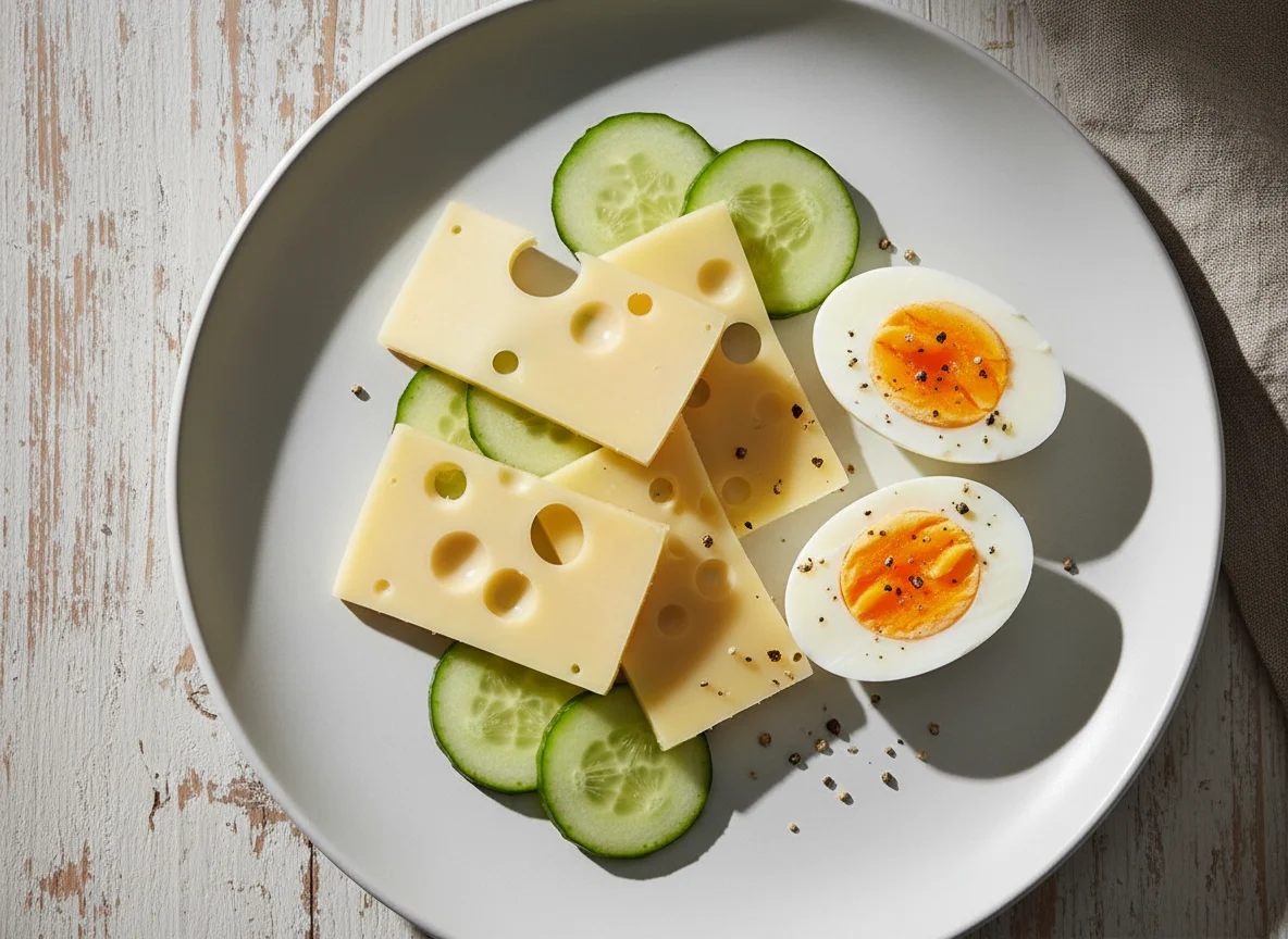 Käse, Gurke und Ei photo