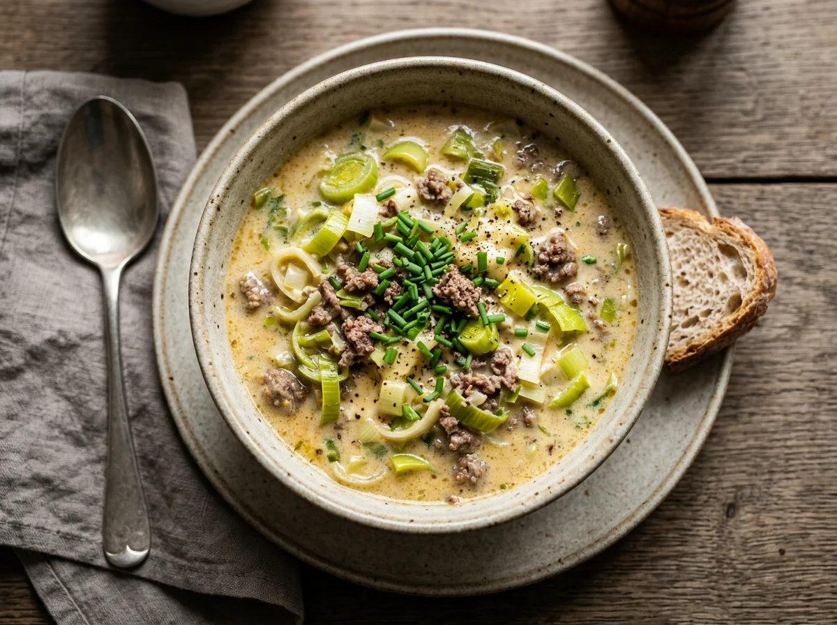 Käse Lauch Suppe photo