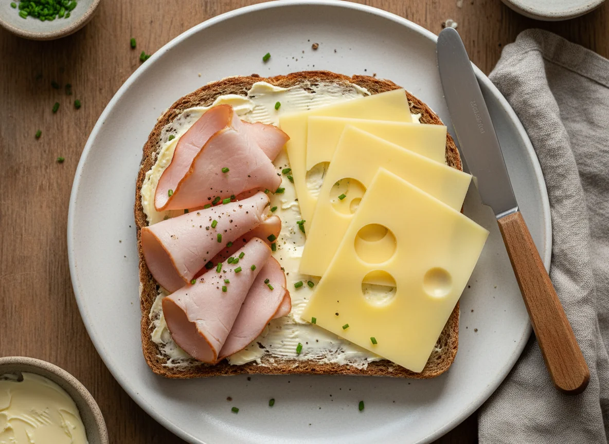 Käse- und Putenbrustbrot photo