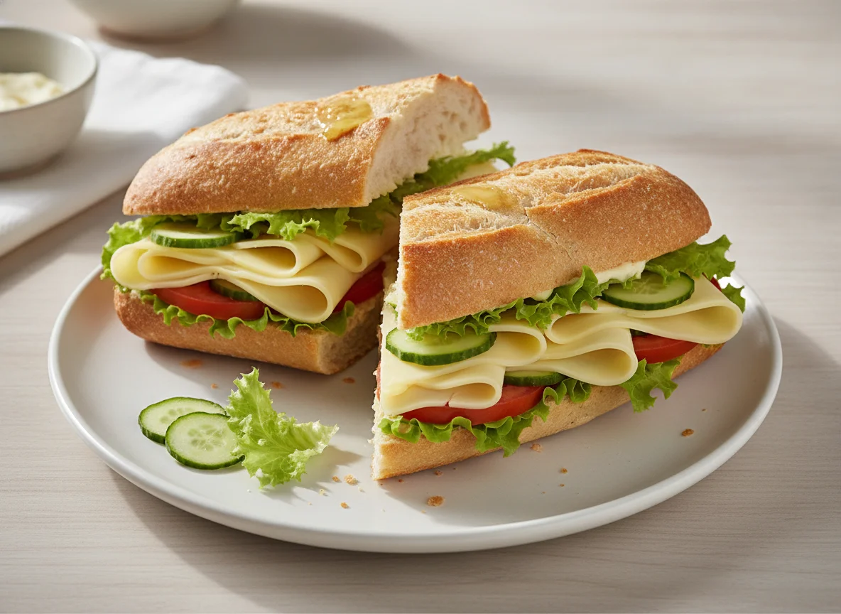 Käse-Baguette-Sandwich photo
