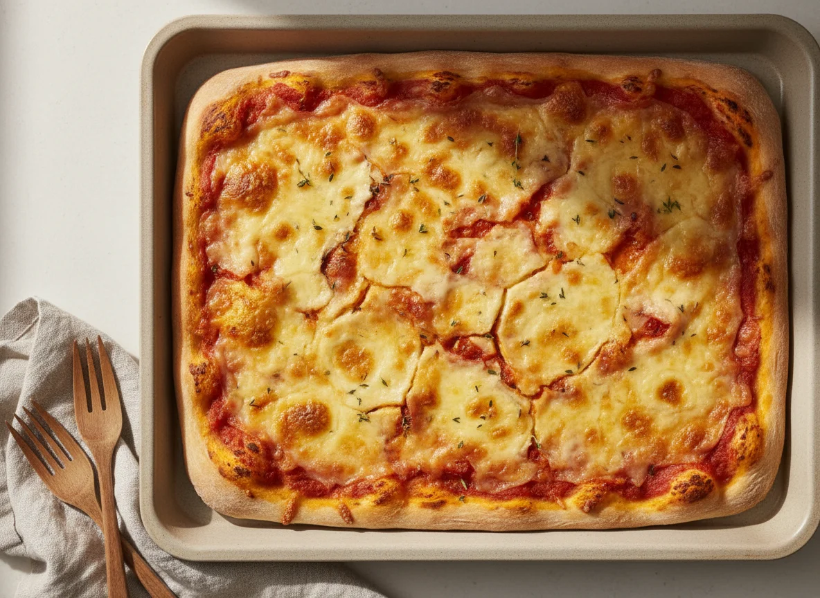 Käse-Blechpizza photo