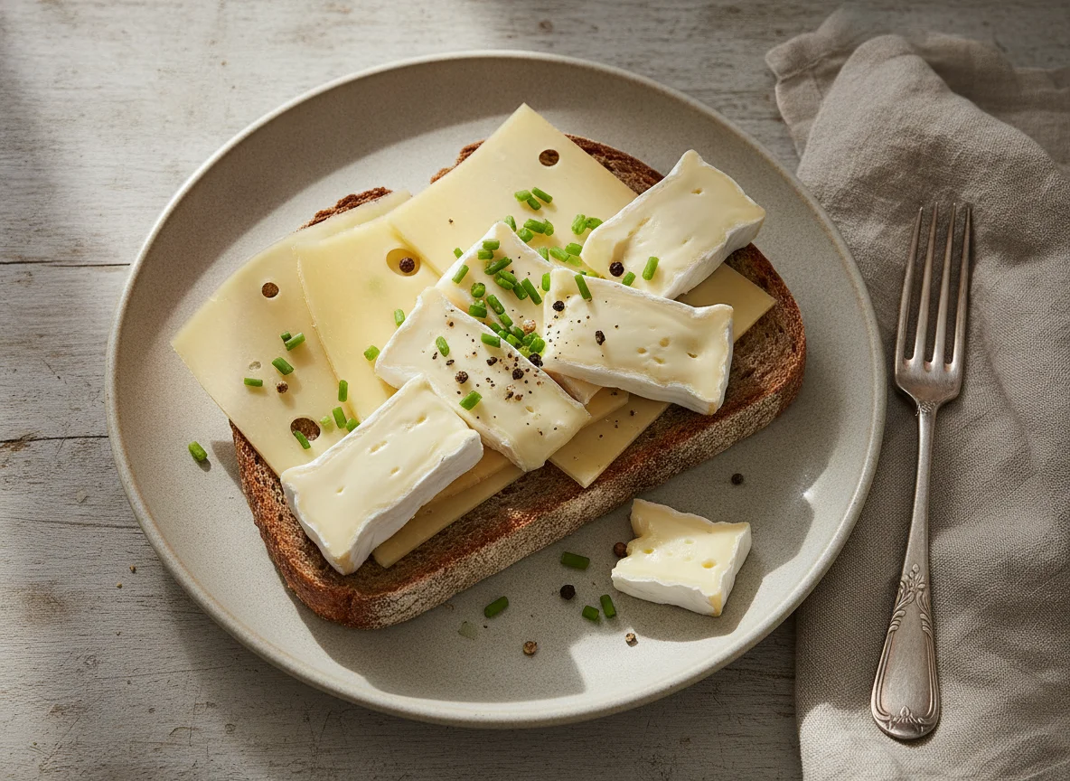 Käsebrot mit Camembert photo