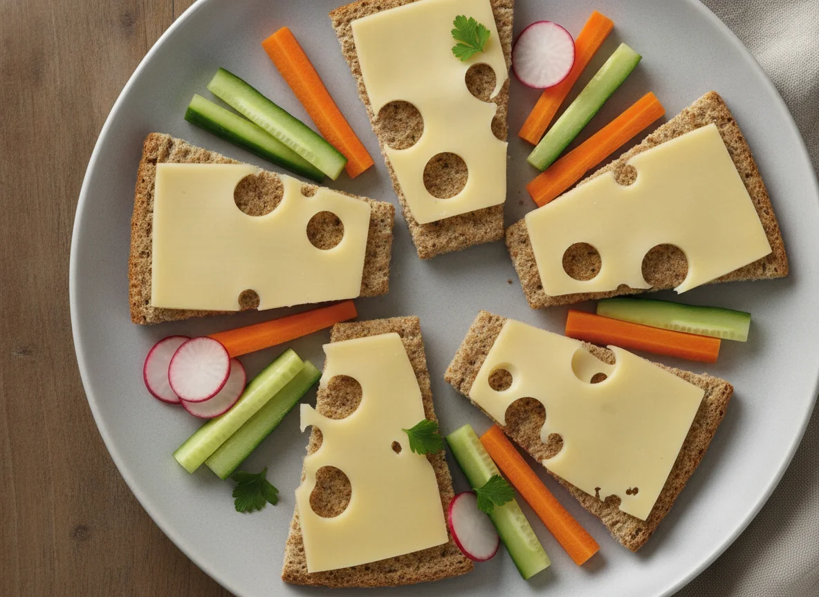 Käsebrot mit Rohkost photo