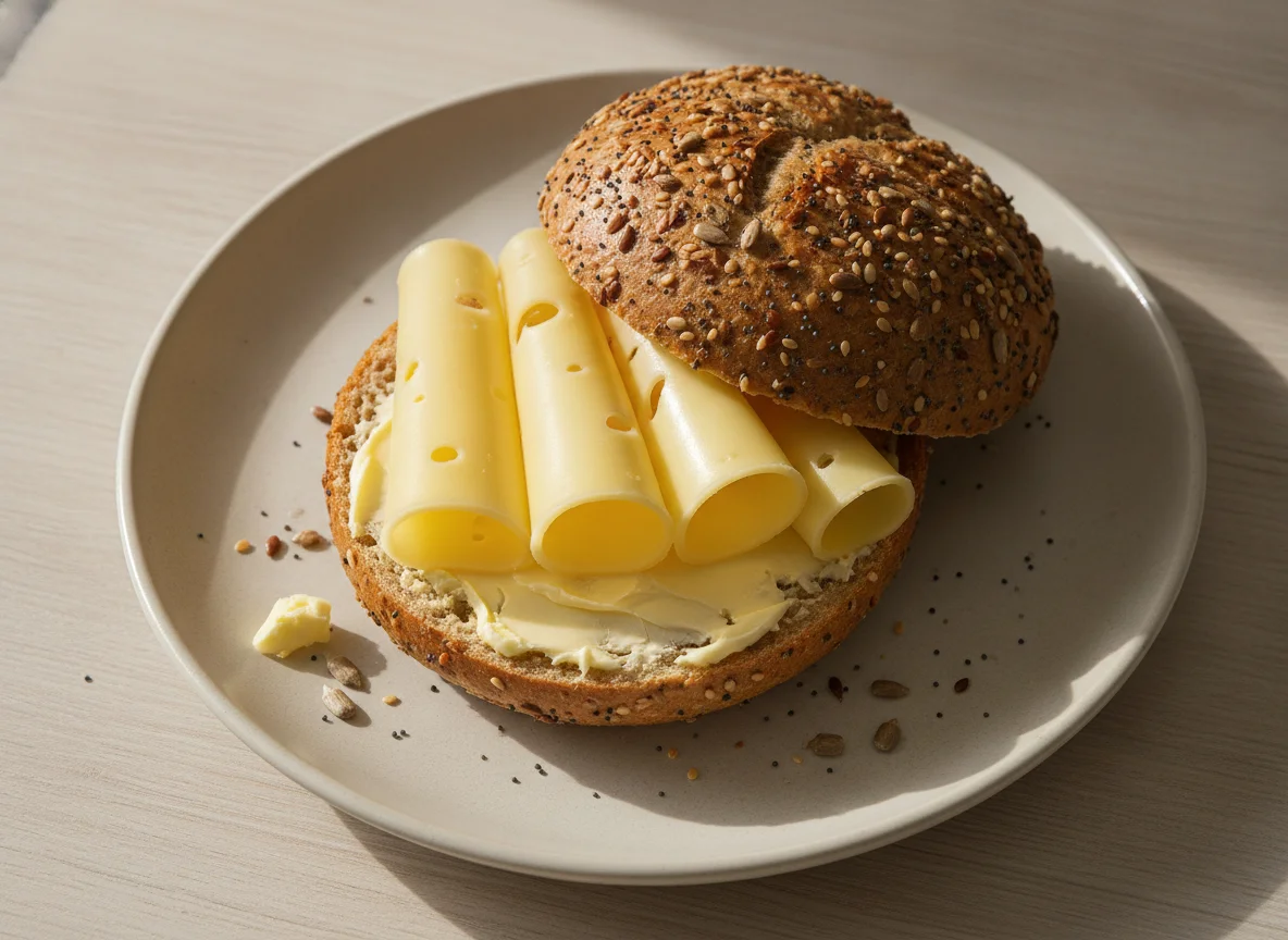 Käsebrötchen mit Mehrkornbrötchen photo