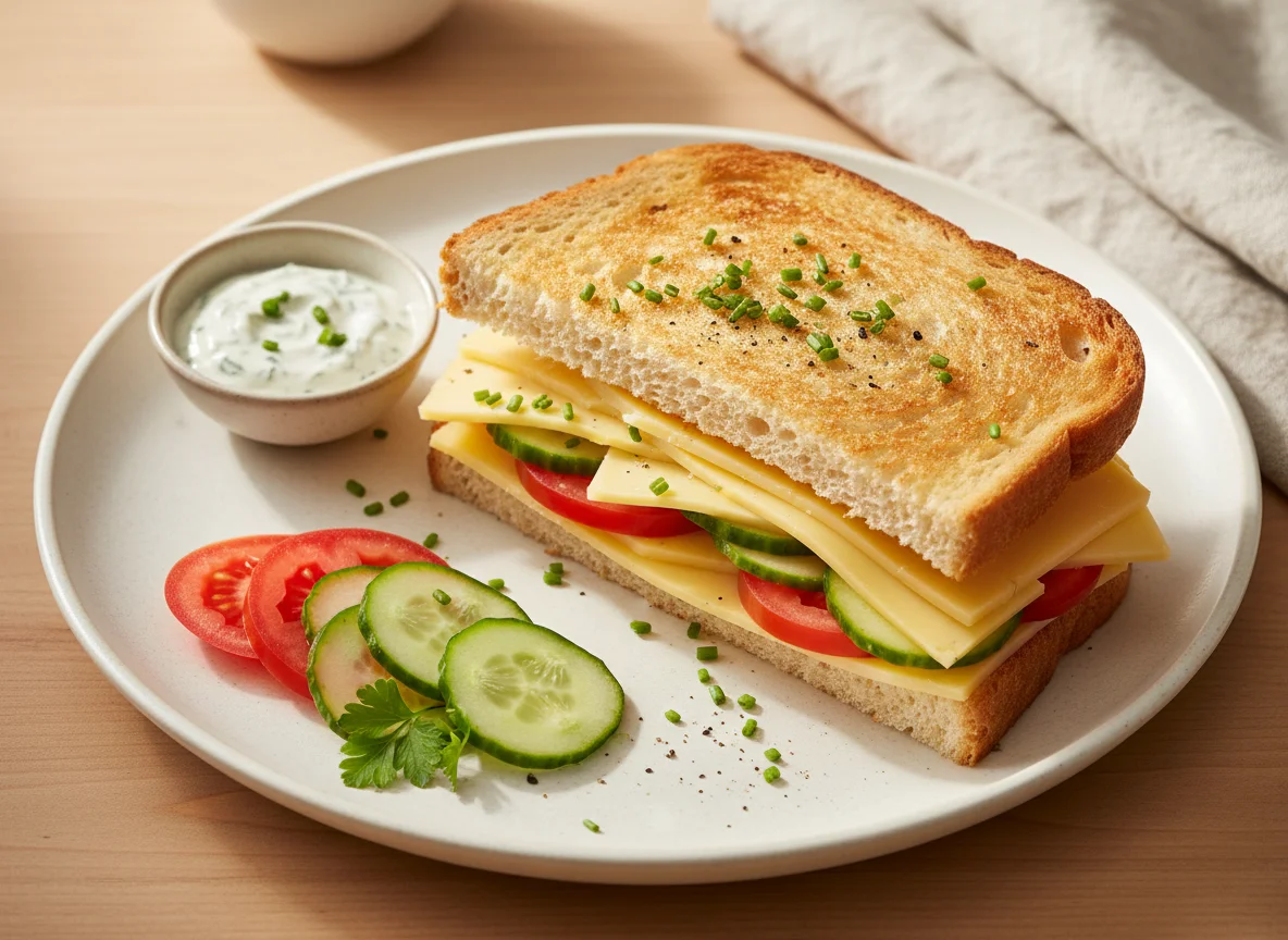 Käse-Gemüse-Sandwich photo