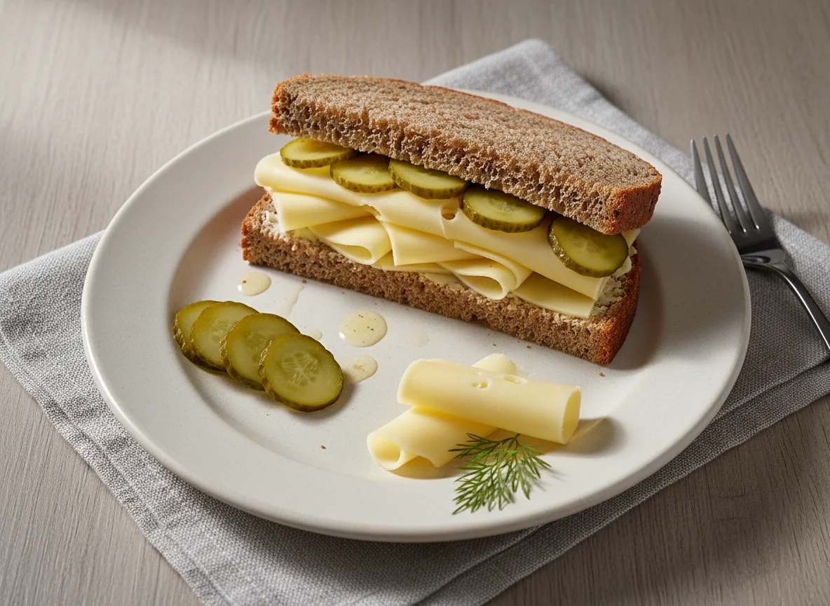 Käse-Gurken-Sandwich photo