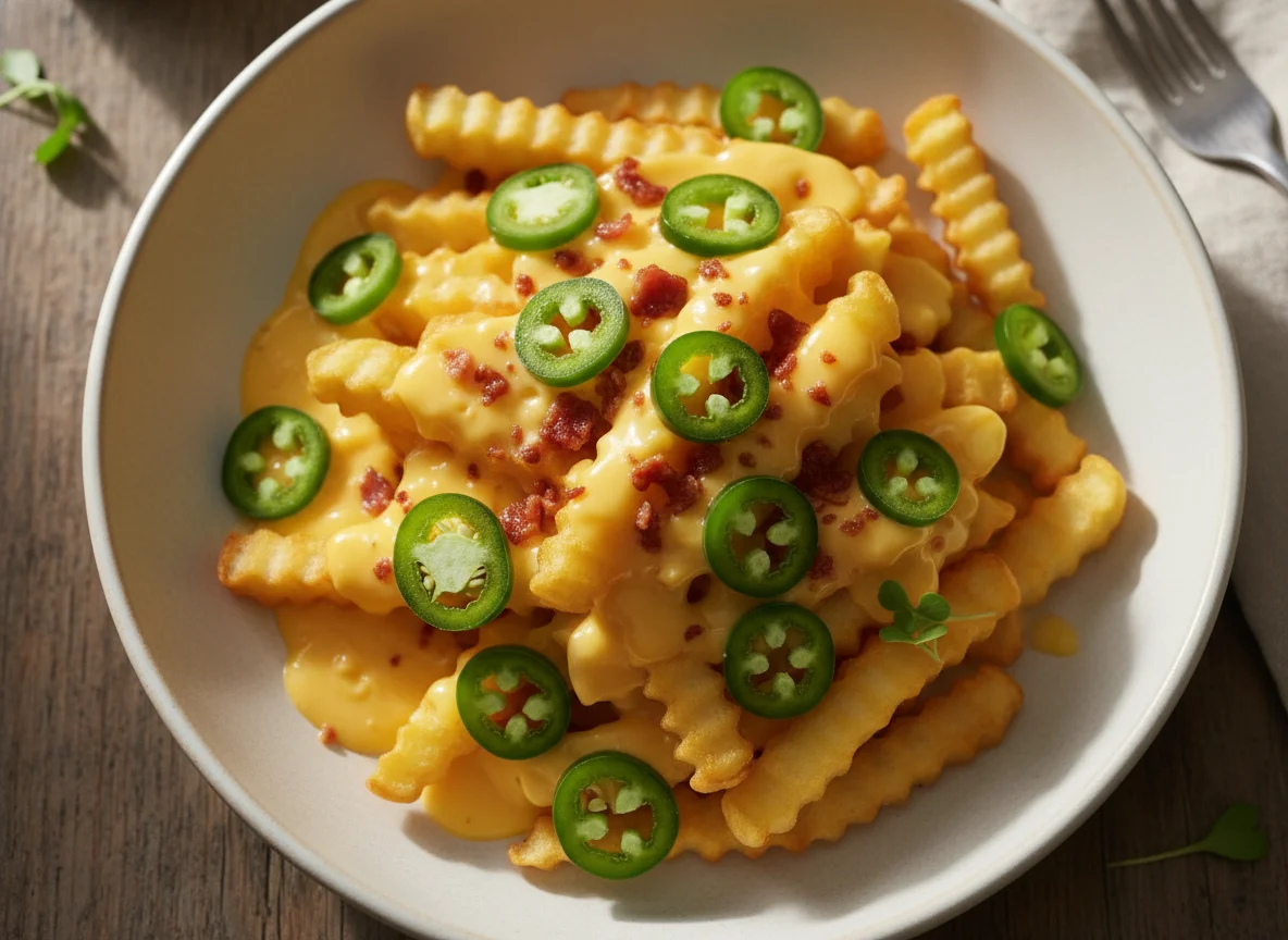 Käse-Jalapeño-Pommes photo