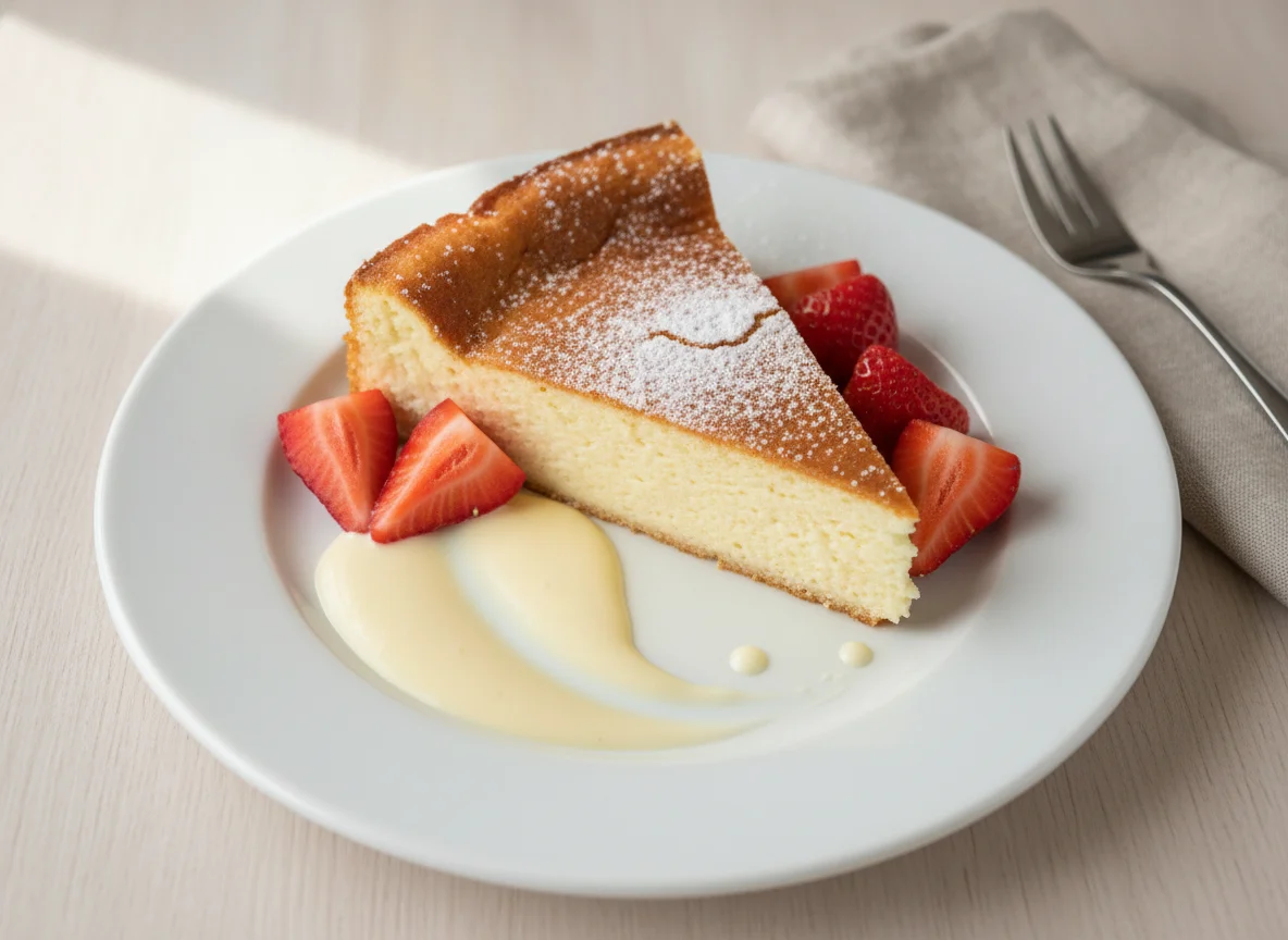 Käsekuchen mit Erdbeere photo