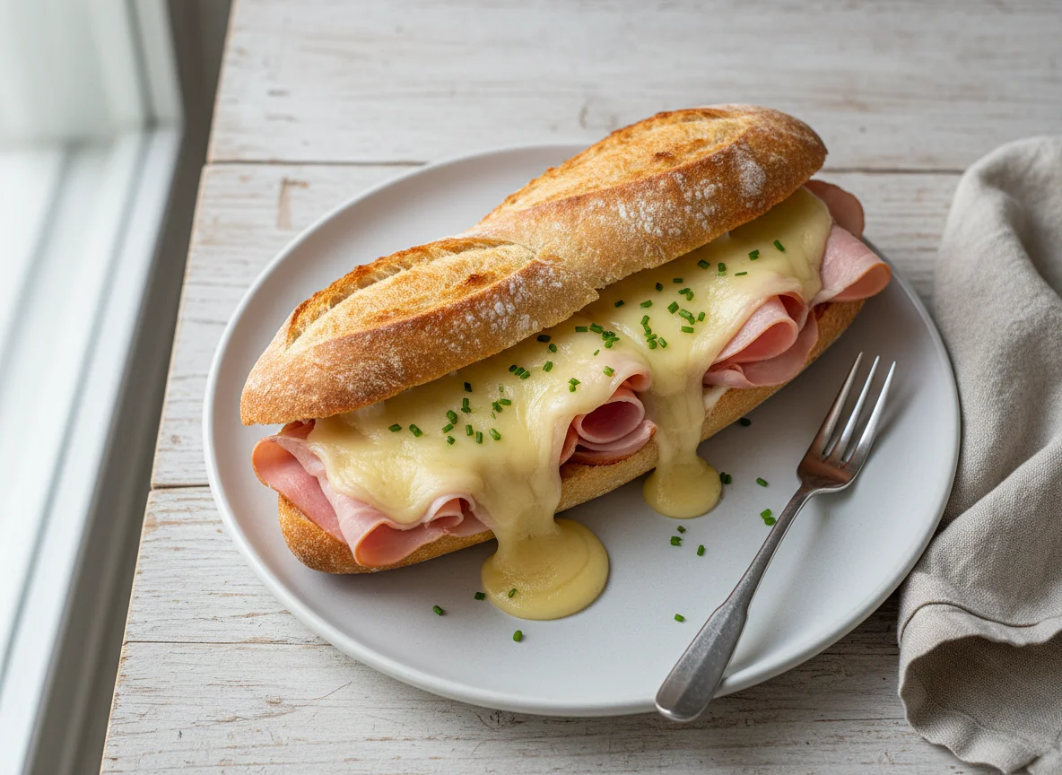 Käse-Schinken-Baguette photo